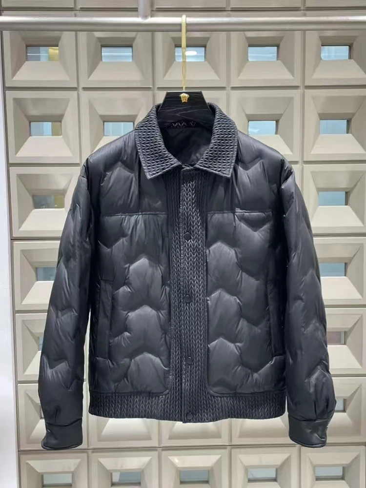 

Faionable Busin Men's down Jaet Stand Collar Autumn Winter New Arrival High Quali Ele European Sle Stand Fit