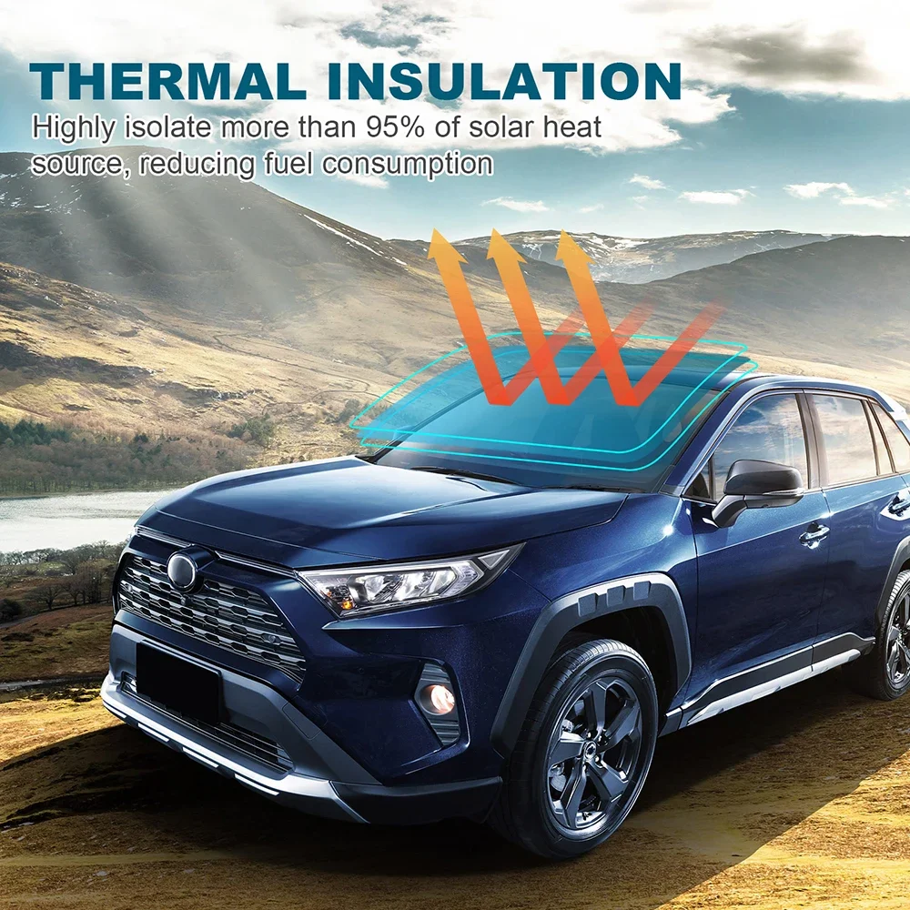 Pre cut Car Window Tint Film For Toyota RAV4 2019-2024 Black Mirror Foil Solar UV Protection Exterior UV protection insulation view 2