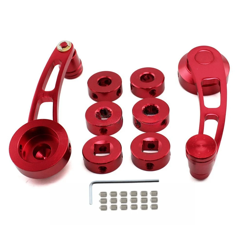 

2 шт. для автомобильных оконных ручек-регуляторов, алюминиевый сплав, ручной регулятор, квадратная рукоятка, простая установка, сменная внутренняя деталь