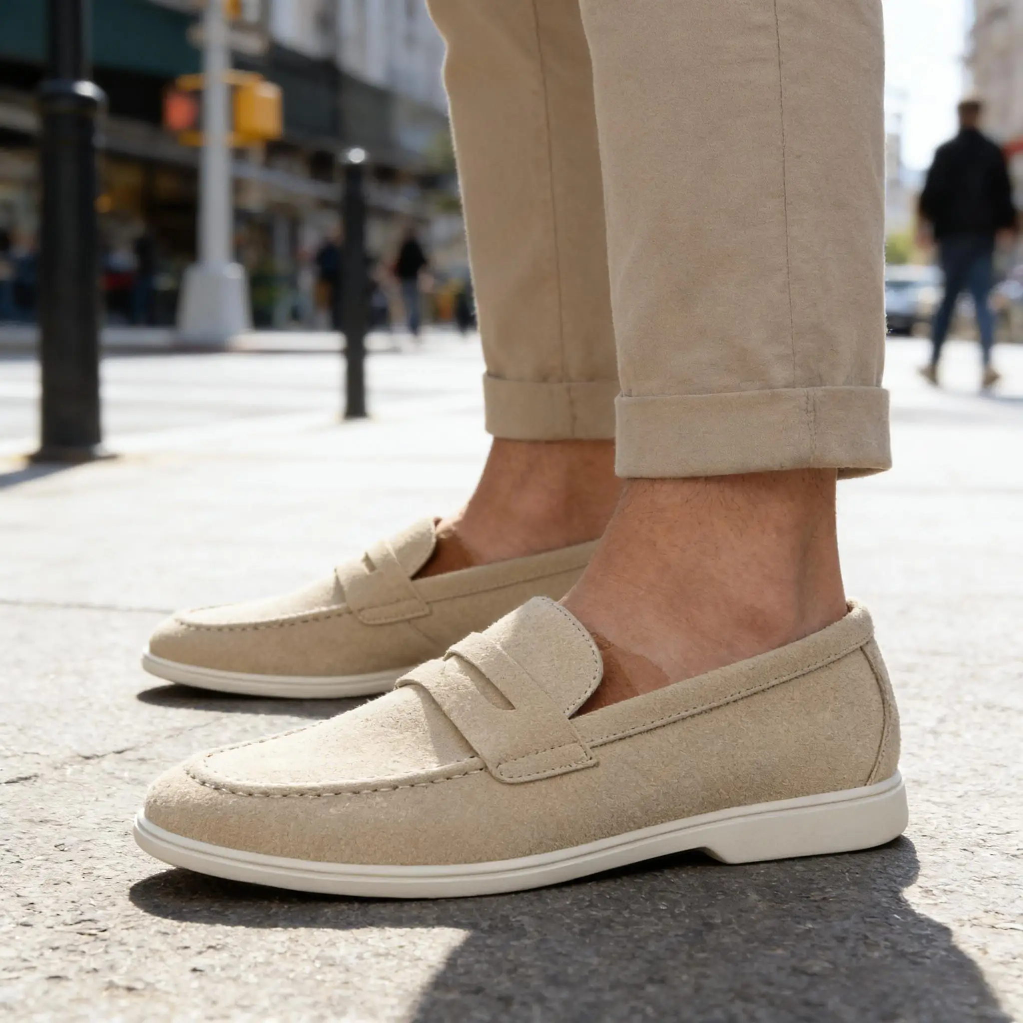 

Men Moccasins Comfortable Breathable Summer Fashion Men Leather Shoes