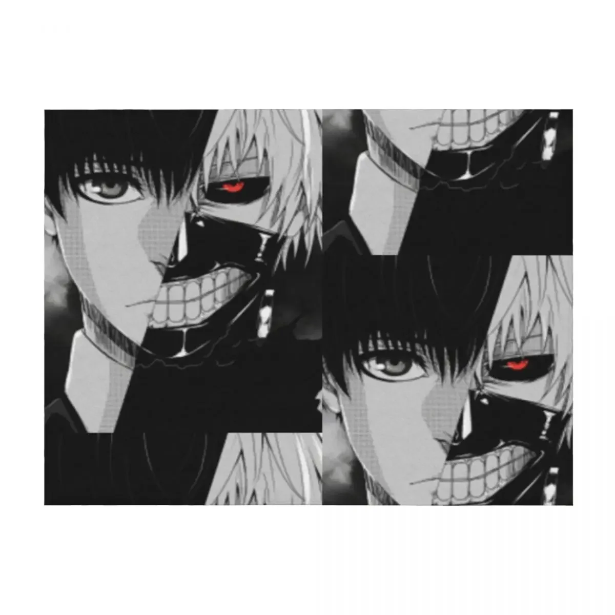 

Ken Kaneki Throw Blanket anime Multi-Purpose Decorative Beds Picnic Blankets