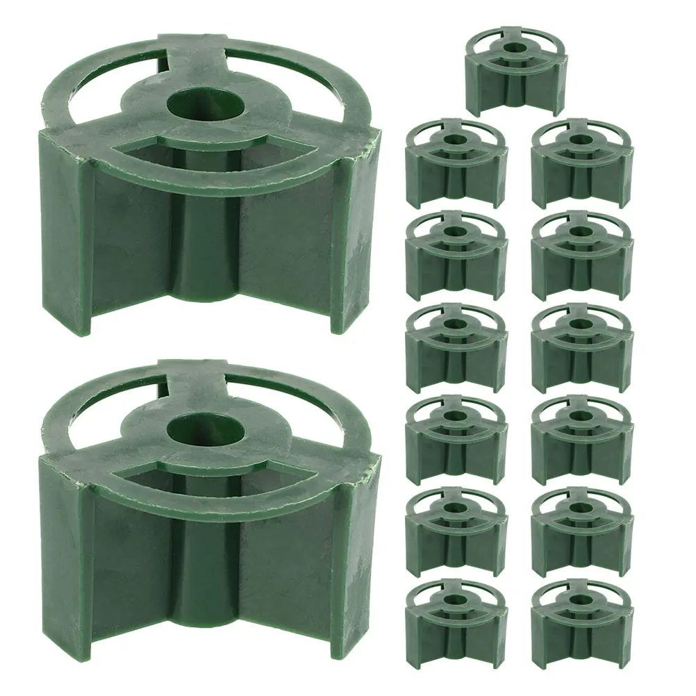 

15pcs Artificial Flower Holder Stable Base for Cemetery Grave Memorial Vase Ground Decor Plastic Inserts Lawn Use