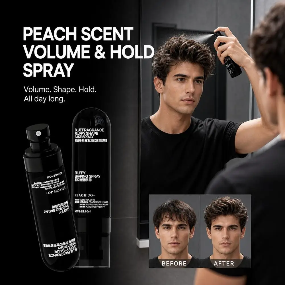 90ml Fruit Scent Hair Volumizing Spray Root Thickening Strong Hold Texture Mist Instant Lightweight Volumizing Hairspray