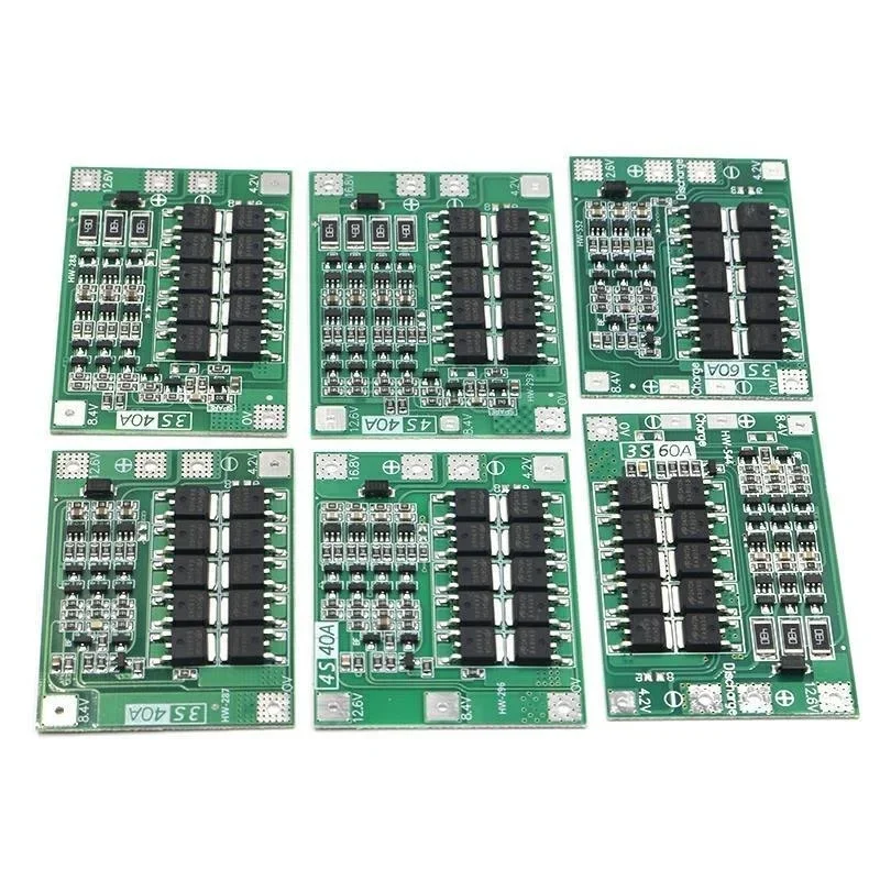 3S/4S 40A 60A Li-ion Lithium Battery Charger Protection Board 18650 BMS For Drill Motor 11.1V 12.6V/14.8V 16.8V Enhance/Balance