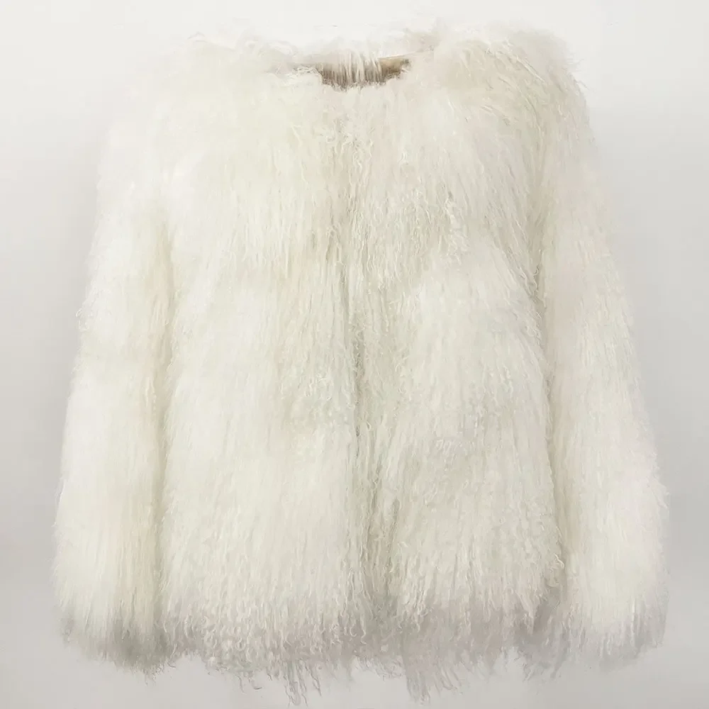 OFTBUY Natural Mongolia Sheep Fur Coat Thick Warm Short Real FurJacket Outerwear Female New Fashion Autumn Winter Clothes Women