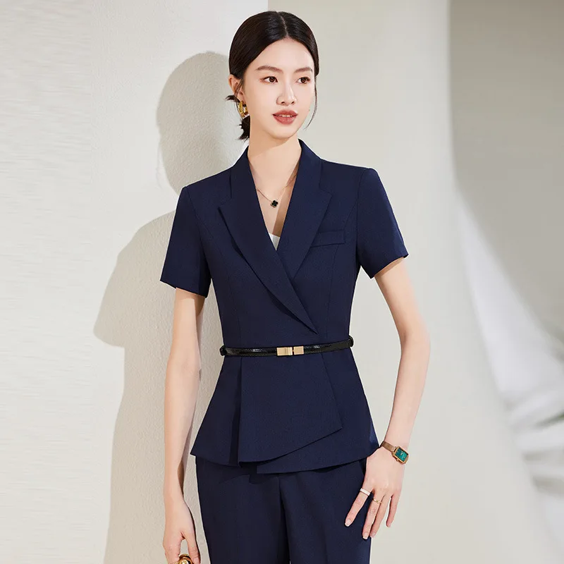 

Business Suit Women2024New Summer Short-Sleeved Formal Suit Elegant Hotel Reception Work Clothes