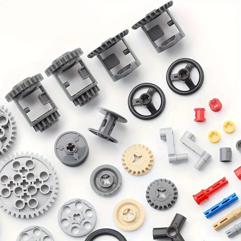 Technology small particle building block parts 9686 accessories EV3 bulk gear shaft pin small track mixed parts