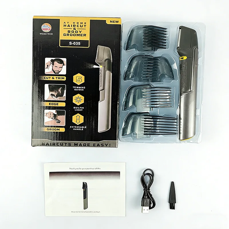 

Home-use portable USB charging electric shaving kit, men's painless hair removal device, cordless body hair trimmer