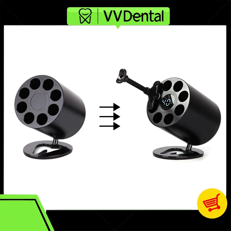 8-Hole Black Dental Resin Heater, Fast and Even Heating for Composite Resins, Perfect for Dental Restorations