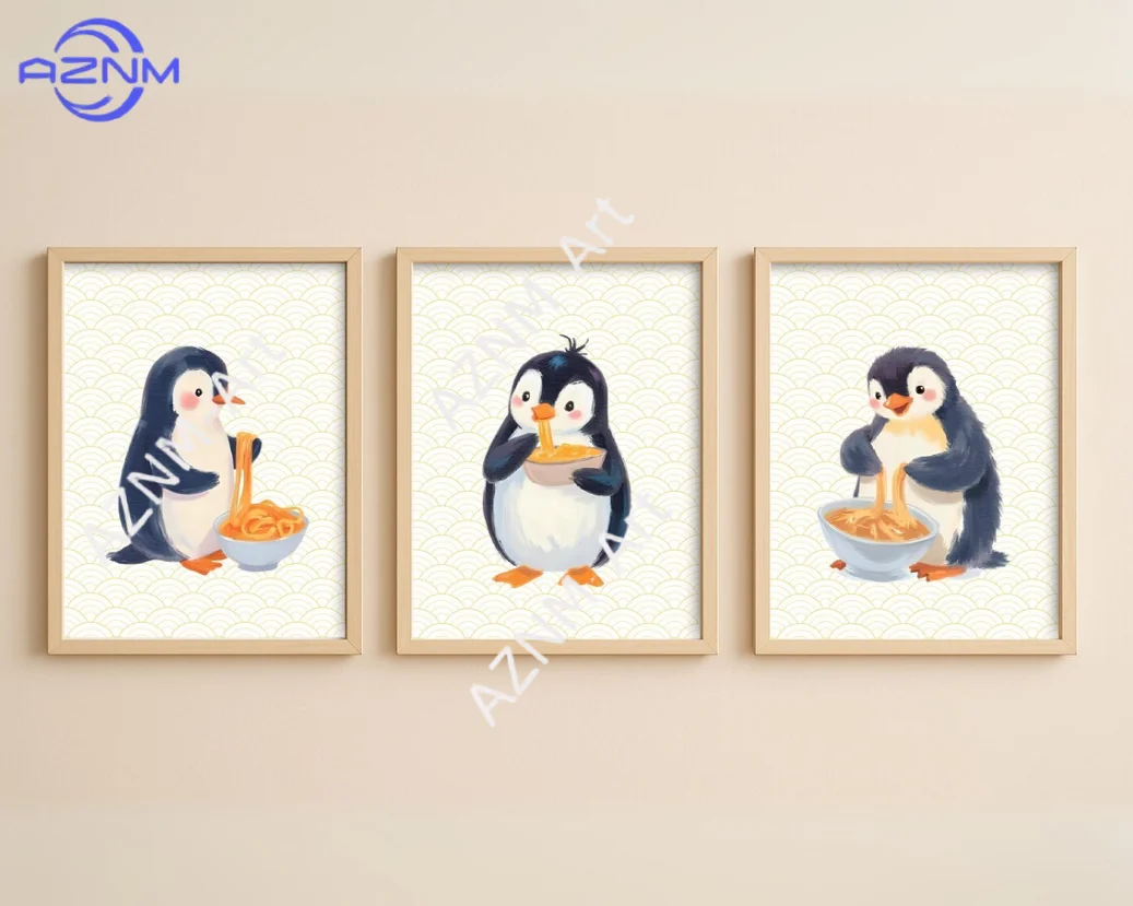 Watercolor Penguins…