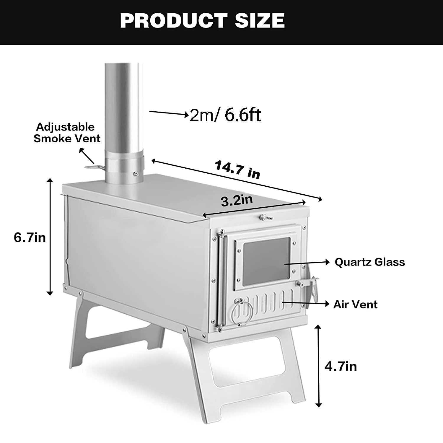 High Quality Outdoor  Portable Stove Camping Tent Indoor Heating Cooking Tent Wood Stove