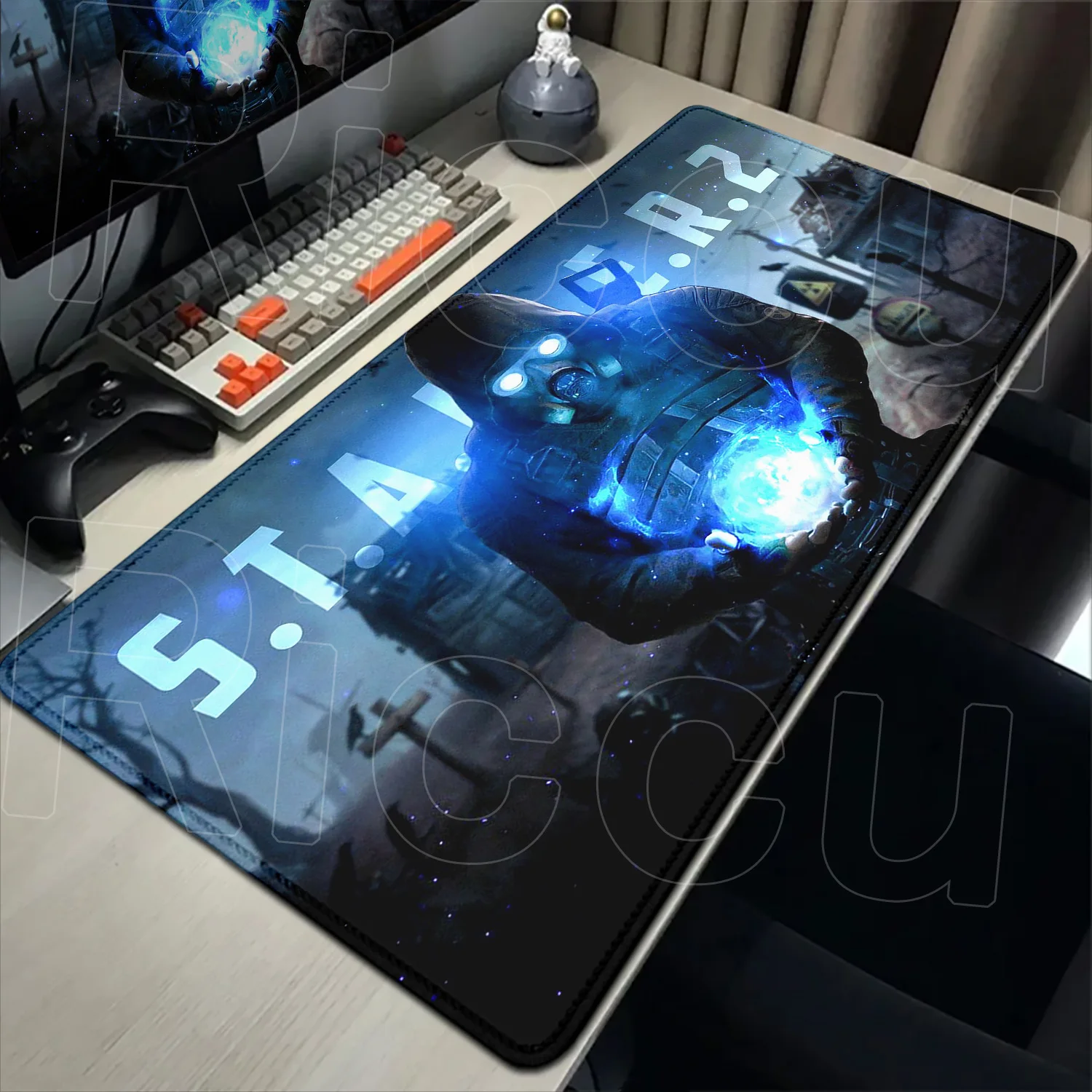 Stalker 2 اضافية كبيرة الألعاب ماوس حصيرة الكمبيوتر المحمول منصات مطاطية الألعاب لوحة المفاتيح وسادة مكتب XXL 120*60 سنتيمتر قفل حافة لوحة الماوس