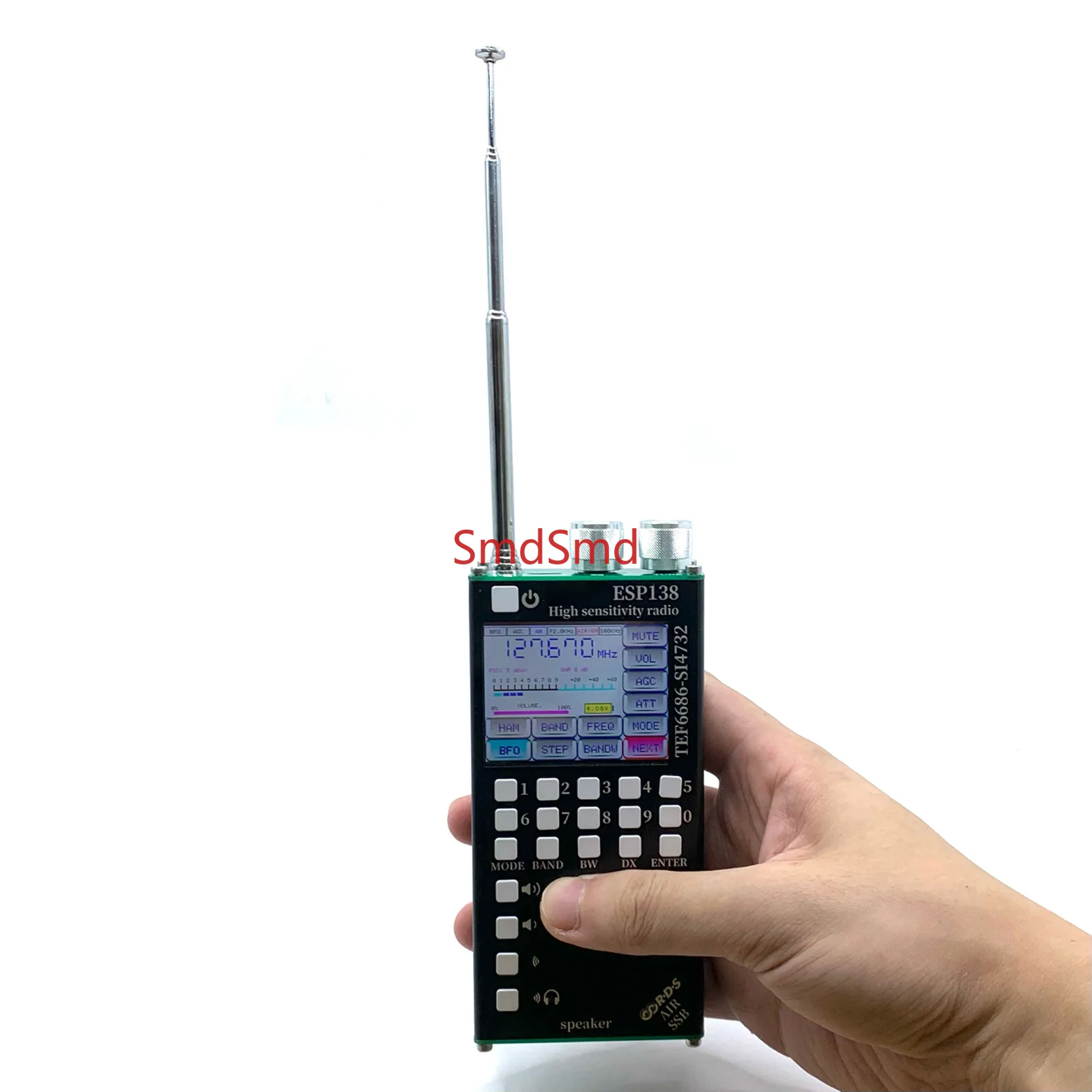 ESP138 TEF6686 ESP32 High Sensitivity Radio Portable Handheld Radio Receiver FM LW MW SW Bluetooth Dual-Mode 2.4inch IPS Touch