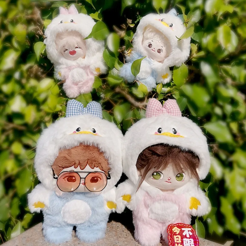 

Baby Duck 20cm Cotton Doll Clothes Jumpsuits Bow Knot 10cm Cotton Doll's Clothes Outfit Mini Plush Doll Clothes Doll Accessories