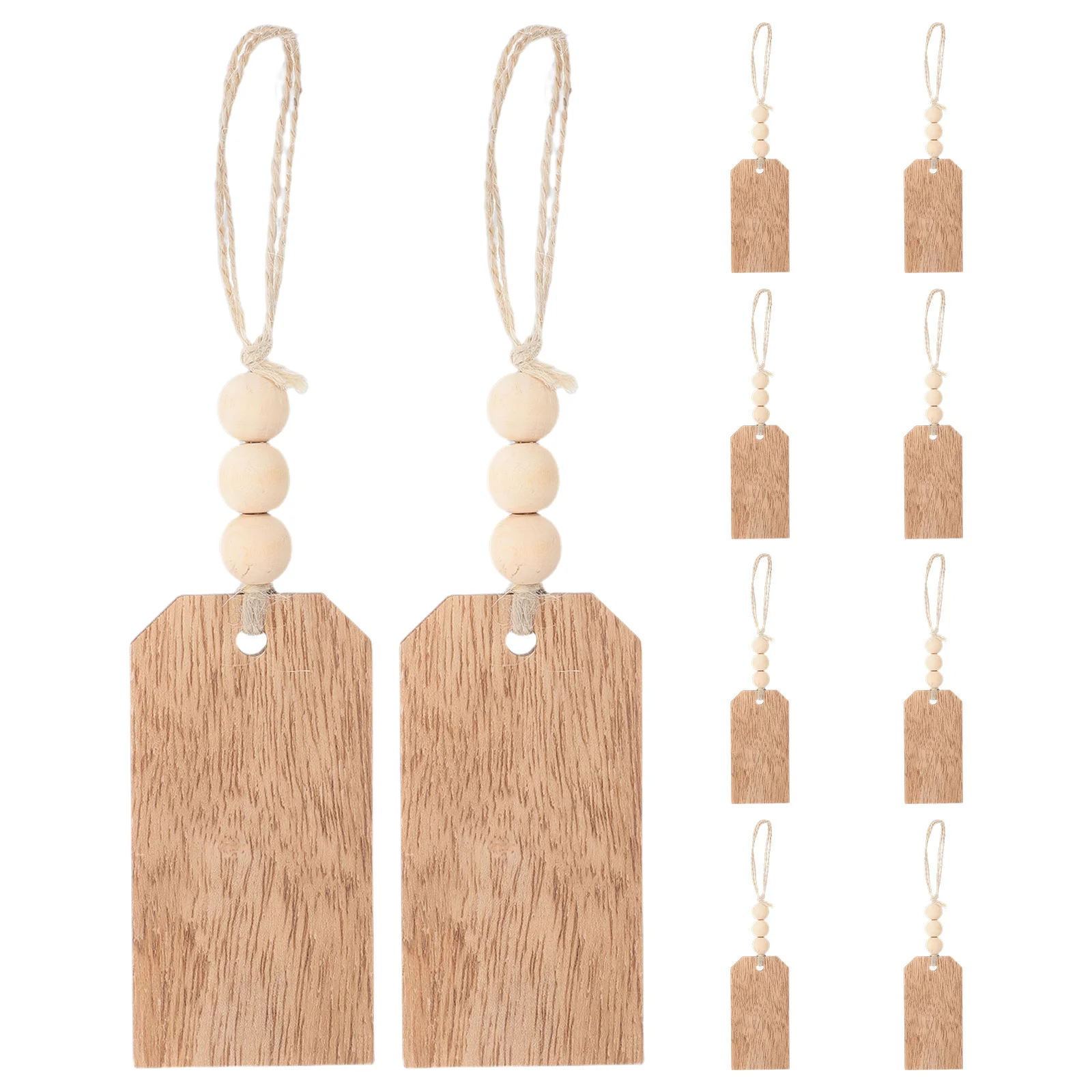 

10Pcs Wood Stocking Tags Rustic Farmhouse Hanging Unfinished Wooden Pieces Christmas Name Tags Ornament for Xmas Decor