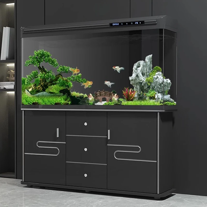 Modern Living Room Fish Tanks Nordic Simple Oversized Betta Aquarium Complete Set Multifunction Pet Products Аквариум 어항 FYFT