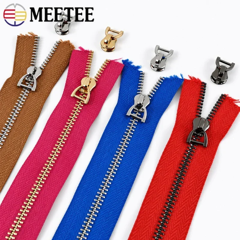 1-3Y 5# Sewing Metal Zipper with Zip Sliders Garment Decor Zippers Continuous Roll Zips Repair Kit DIY Bag Replace Accessories