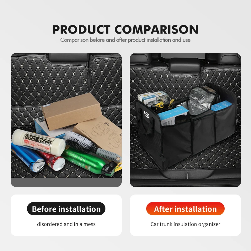 Car Trunk Organizer Fruit Food Insulated Bag Drink Storage Box For Geely Atlas pro Tugella Emgrand ec7 Coolray Geometry c gc9