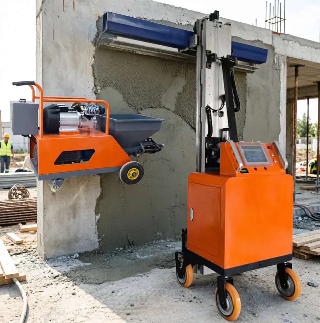 Direct From Manufacturer Full Automatic Wall Scraping Machine Gypsum Concrete Mortar Smoothing Machine for House Decoration