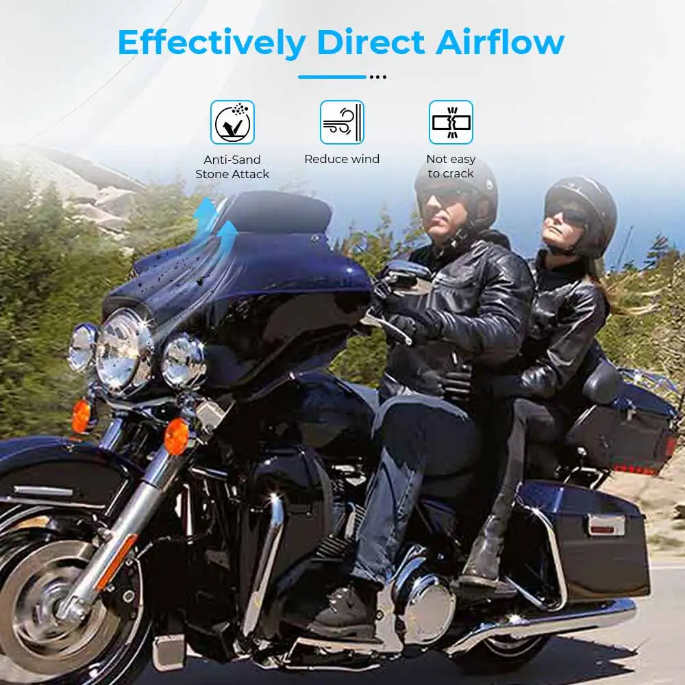 Motorcycle Windshield Fairing Windscreen Cover 5'' For Harley Touring Street Glide Electra Glide Ultra Classic CVO Ultra Classic