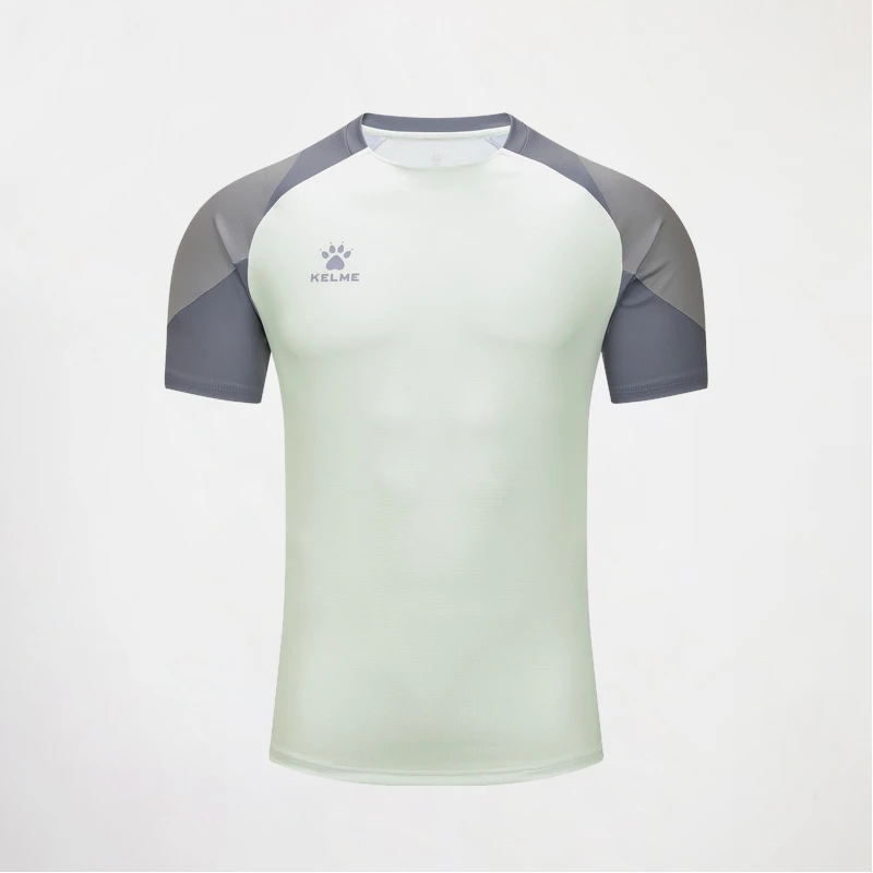 Kelme Heren Voetbal Gym Korte Mouwen Hardlopen Vocht Wicking Ronde Hals T-Shirt Training Gym Sport Shirt Tops