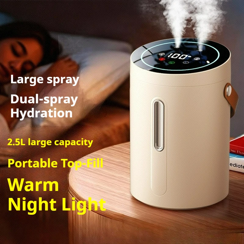 New R18 Smart AI Humidity‑Controlled Humidifier，3‑level humidification, deep sterilization, 360° full‑coverage