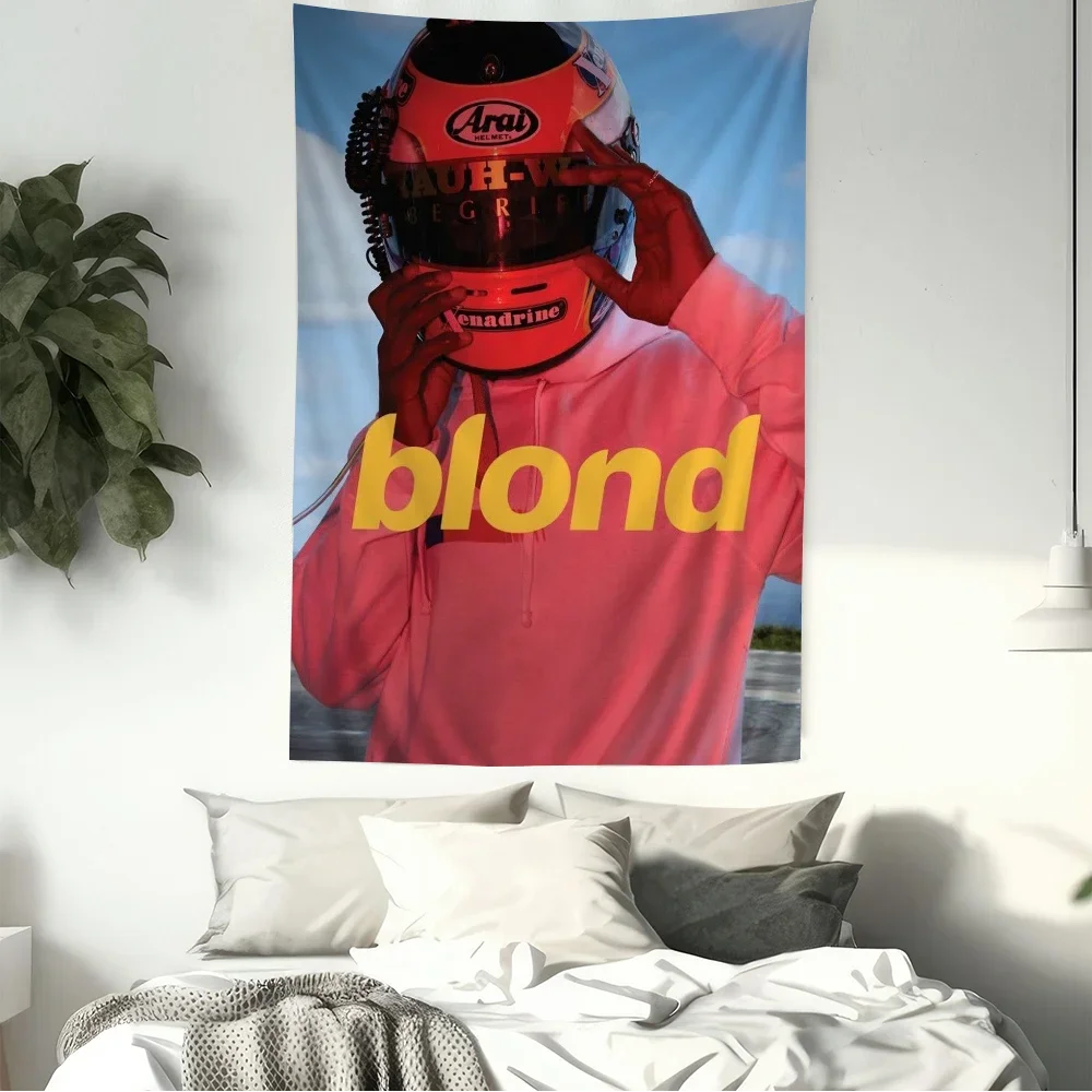 A-Frank_Ocean Poster Blond Colorful Tapestry Wall Hanging Bohemian Wall Tapestries Mandala Wall Hanging Sheets