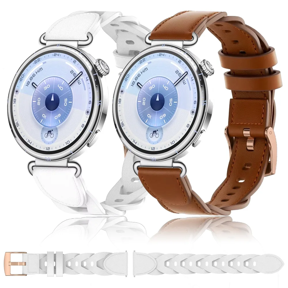 18mm Advanced Leather Strap For Huawei Watch GT6-5-4 41mm GT5 Pro 42mm Wristband Xiaomi S4 41mm OPPO X3 Mini Garmin Venu 4 41mm