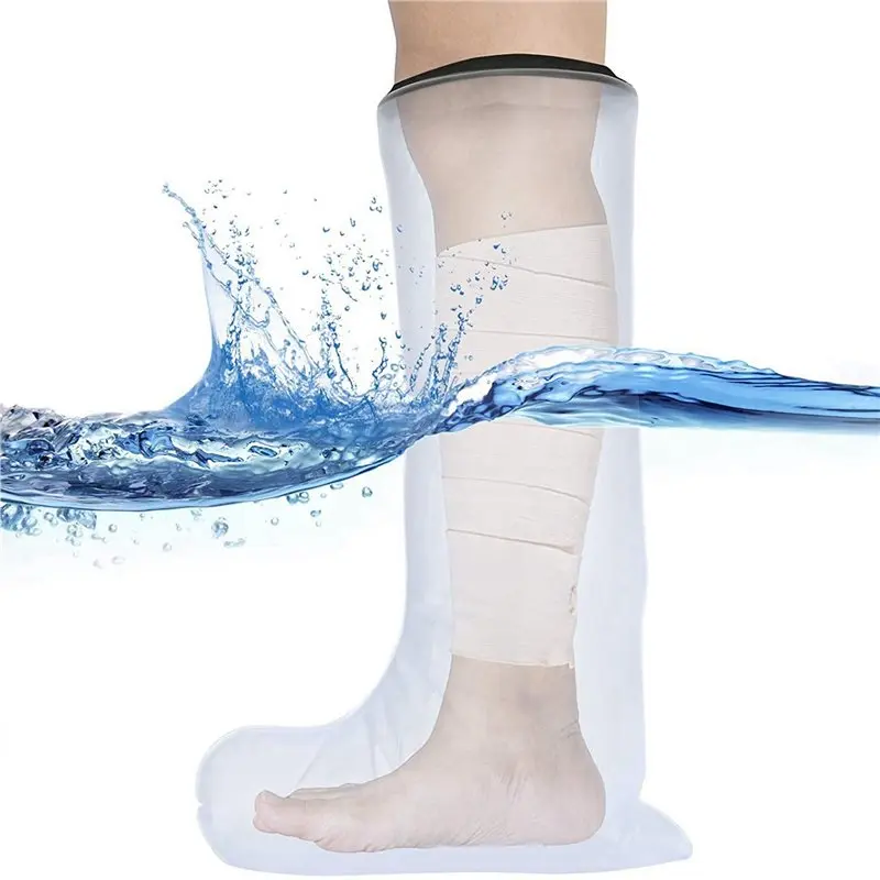 B67C 4X Waterproof Cast Shower Cover Leg For Adults Foot And Lower Leg Cast Wounds Protector Showering Bath Accessories