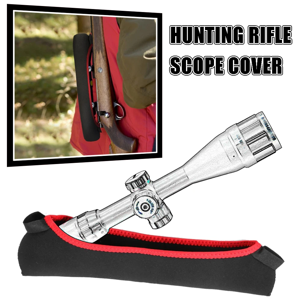 

Чехол для охотничьего прицела, большой неопреновый защитный чехол 13 "* 3,5", эластичные чехлы для прицела для оружия, прочный держатель, аксессуары для пистолета