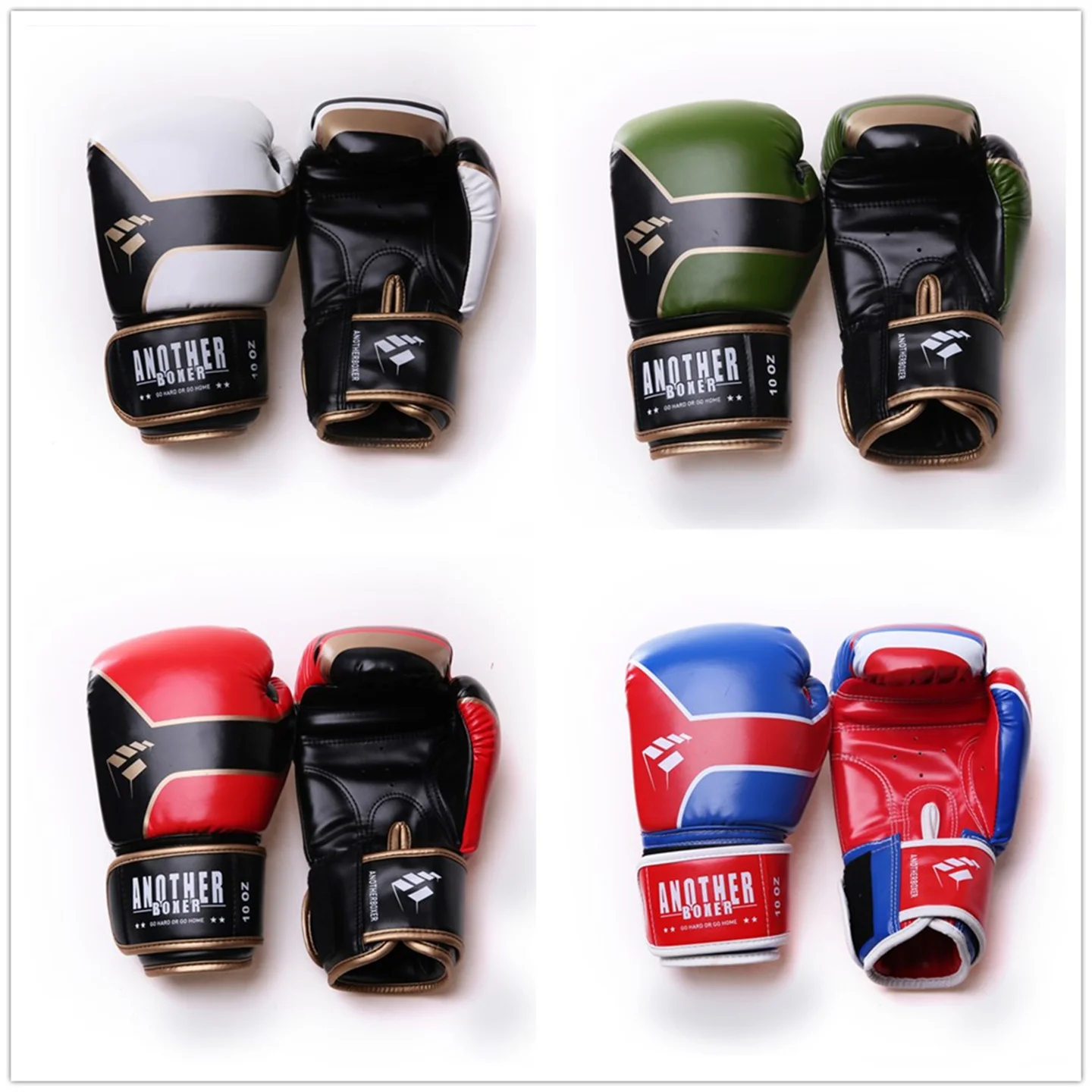 

Muay Thai Boxing Gloves Adults Kids 4-14oz PU Leather Polyurethane Foam Gloves Men Women MMA Fighting Sanda Pugilism Gloves