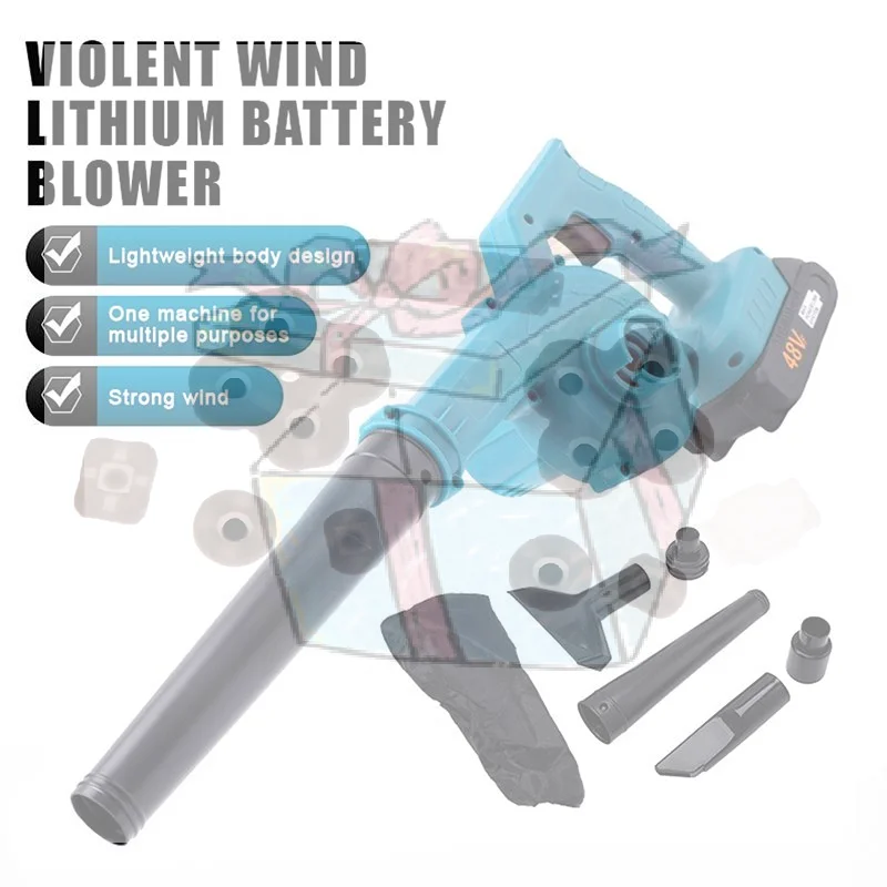 【CC】Cordless 2 In 1 Air Blower & Vacuum Cleaner With Lithium Battery Leaf & Dust Collector For Car Computer Garden Cleaning
