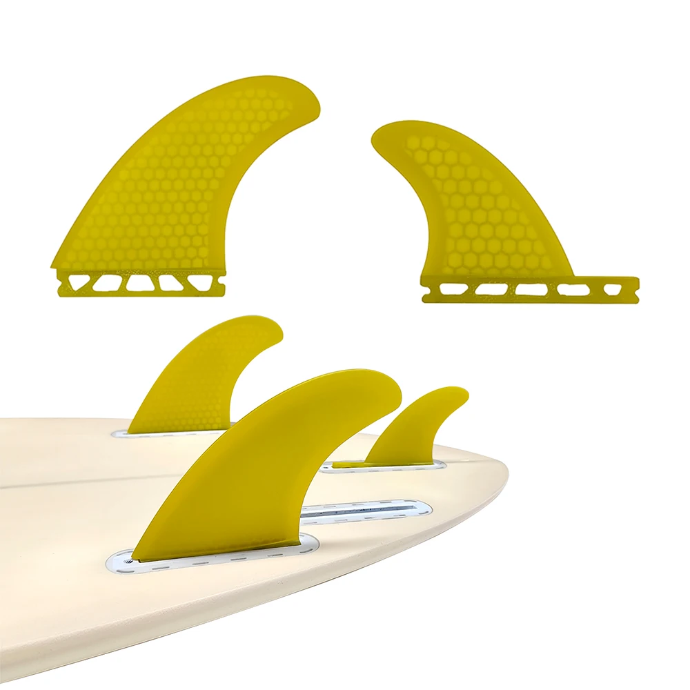 

Surfing Board Single Tabs Fin T1 Yellow Color 3 Pieces Per Set Fiberglass Honeycomb Stand Up Paddle Boards SUP Accessories