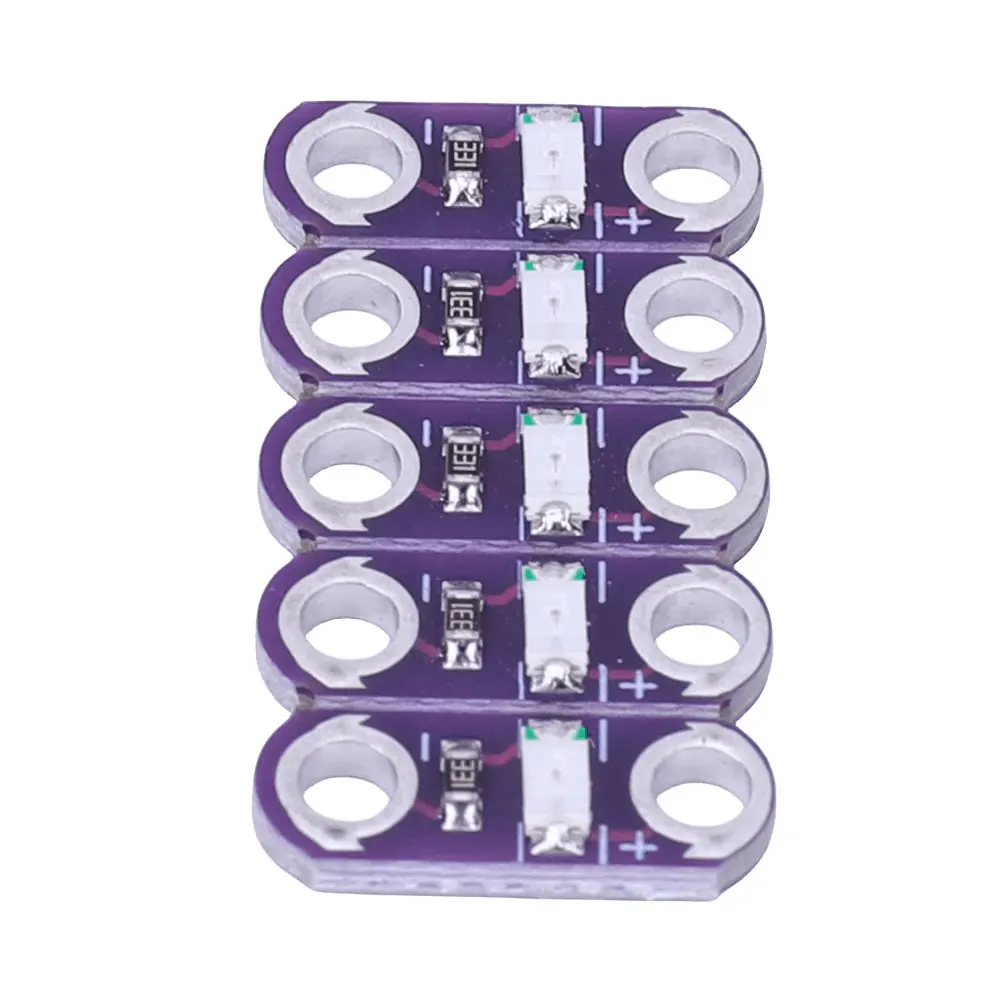 5er-Pack LilyPad Sewable Wearable LED Rot/Weiß/Gelb/Blau/Grün Lichtmodul für Arduino IDE E-Textiles Wearable Projects