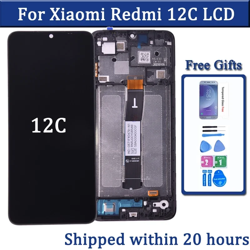 6.71 inches For Xiaomi Redmi 12C LCD Display With Touch Screen Digitizer Replacement Phone Parts Assembly