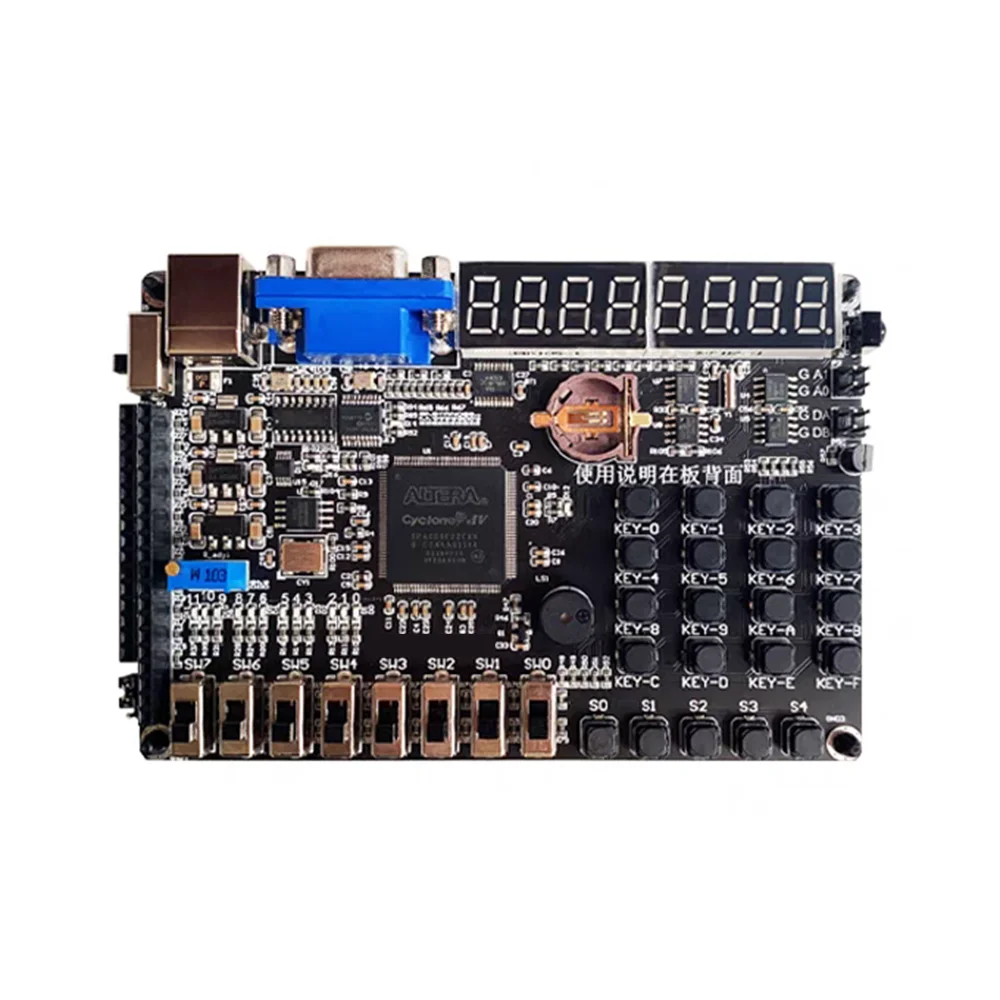 EDA Learning Board FPGA DEMO Altera EP4CE6 Development PCB Board with USB Blaster JTag TTL VGA DAC ADC Keypad Temperature-Sensor