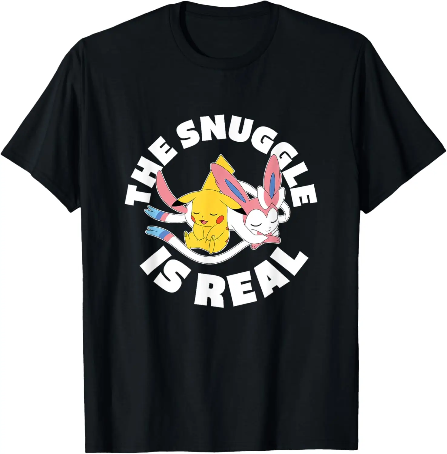

MINISO X Pokémon - The Snuggle Is Real Pikachu And Sylveon T-Shirt