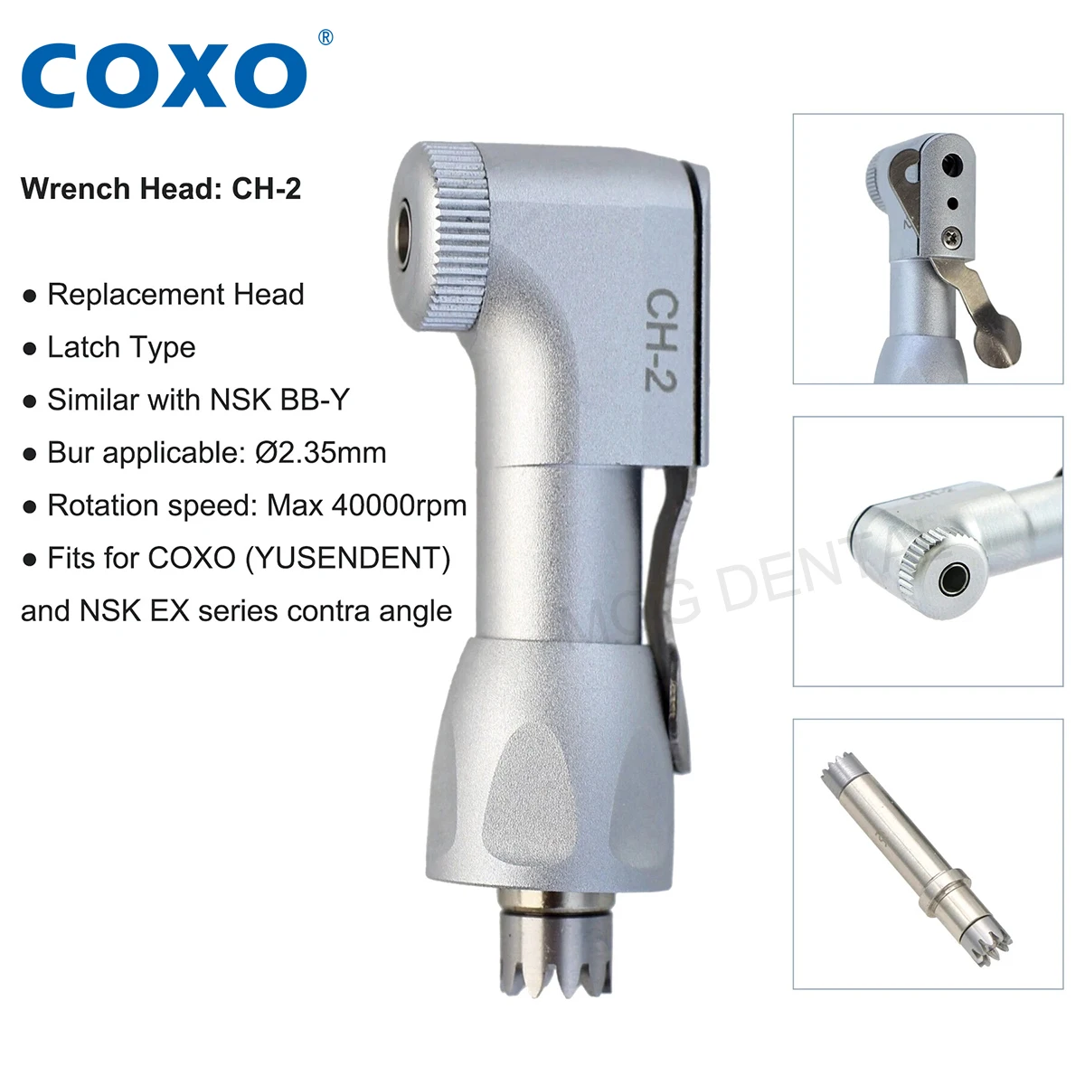 COXO Dental Low Speed Handpiece Contra Angle Spare Head Accessories Compatible for NSK Endo Reciprocating Handpiece