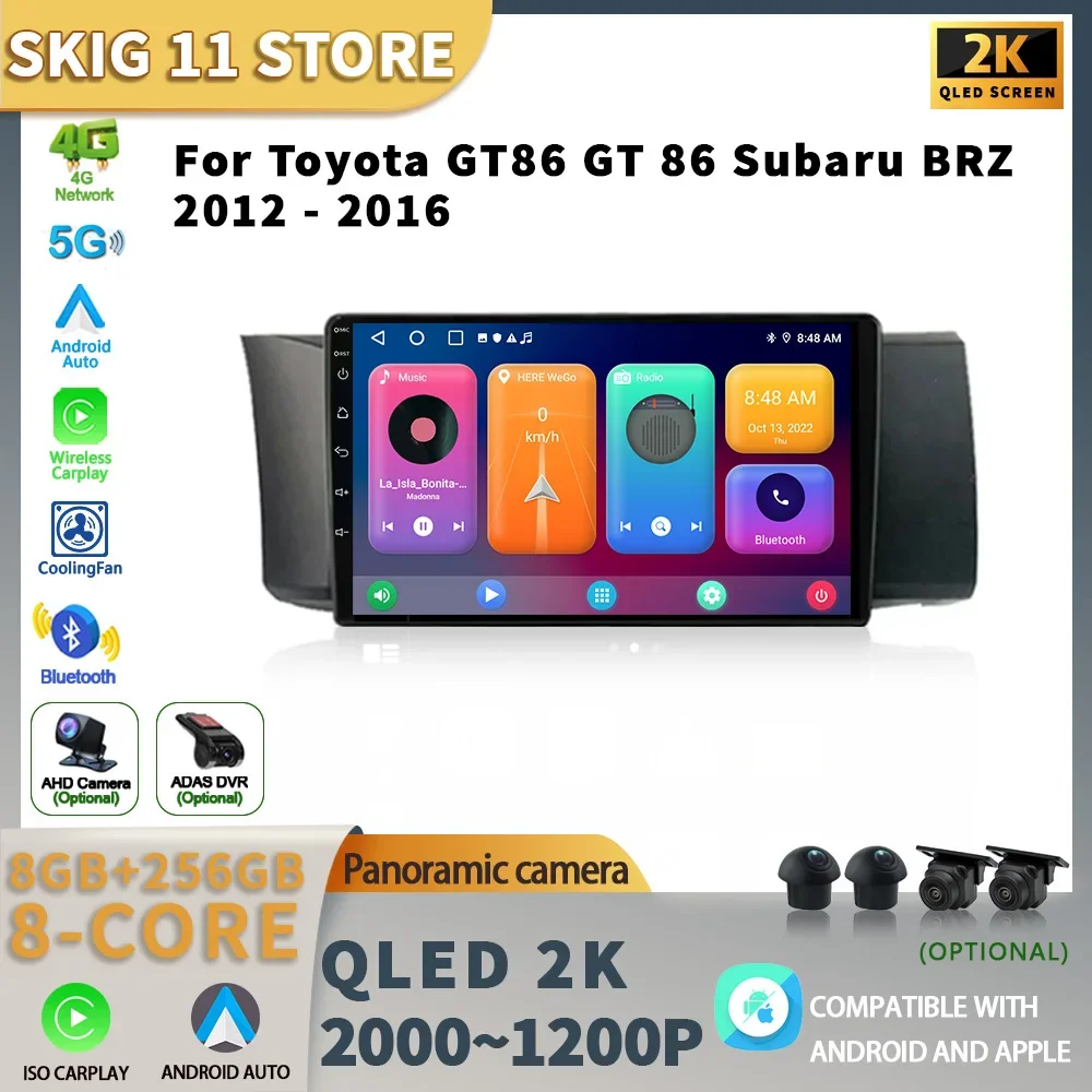 

Android 13 For Toyota GT86 GT 86 Subaru BRZ 2012 -2016 Car Radio Multimedia Video Player Navigation stereo GPS Carplay Head Unit