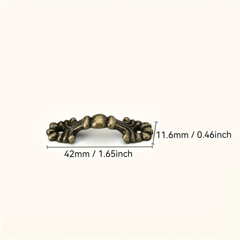 20pcs Antique Bronze Arch Handles for Drawers Wooden Jewelry Boxes & DIY Projects - Mini Metal Hardware