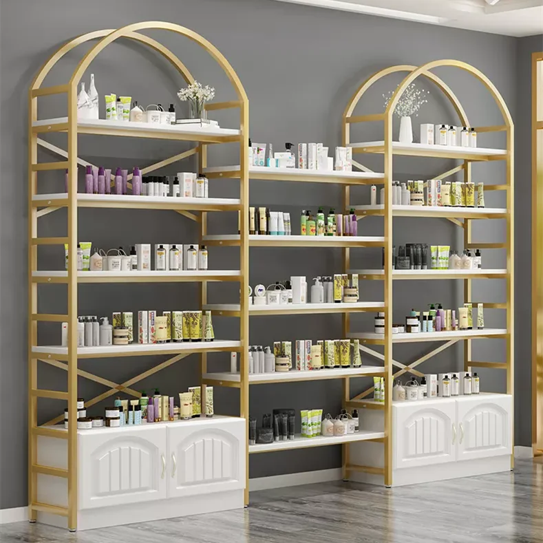 

Multi-functional Cosmetic Beauty Manicure Product Display Nail Shelf Salon Rack Furniture