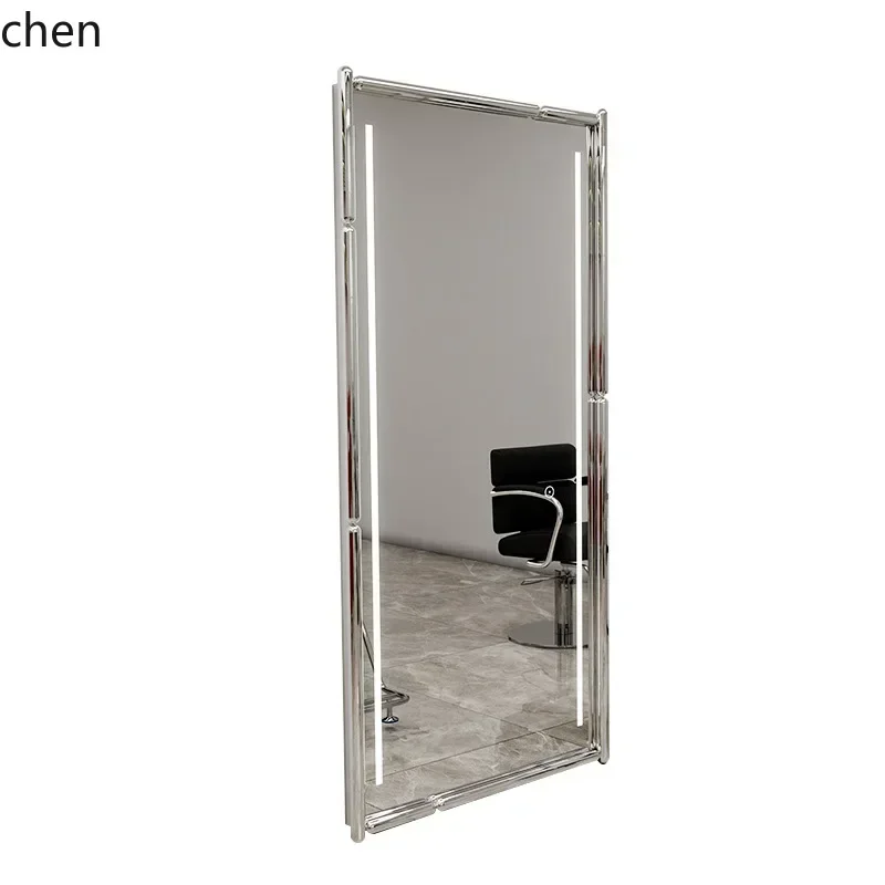 d1 Barber Shop Special Aluminum Alloy Mirror Stand Single-Sided Hair Salon Wall-Mounted Haircut Makeup Mirror