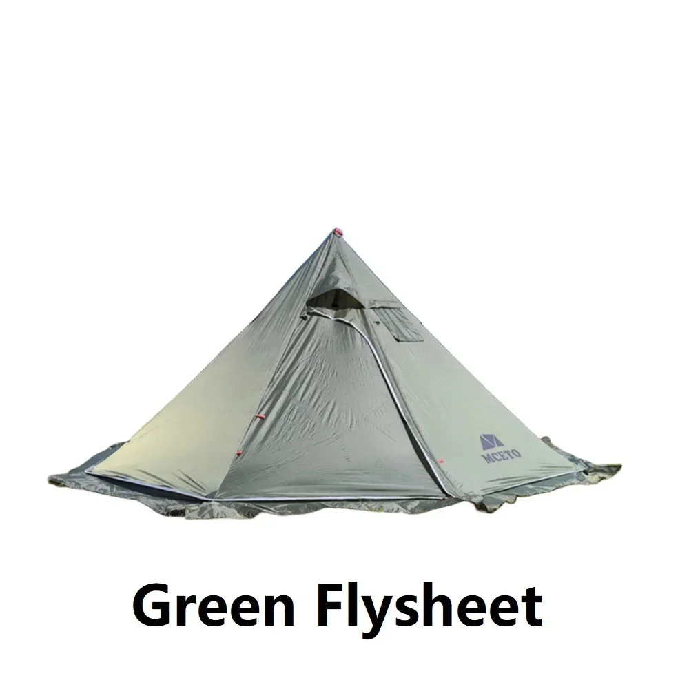 Nieuwe 1-2 Persoons Piramide Tentschuilplaats Ultralicht Buiten Camping Tipi Met Sneeuwrok Met Schoorsteengat Wandelen Backpacking Tenten