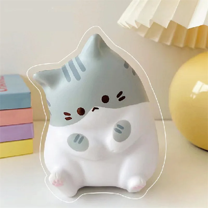 New Cat Stress Relief Squishy Toy Pu Slow Rising Squeeze Anti Stress Ball Cartoon Table Ornaments Squishy Stress Reliever Toys