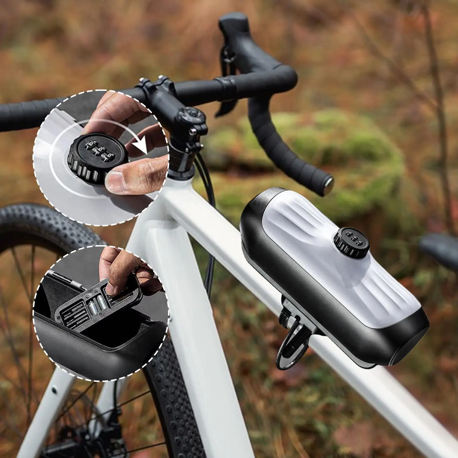 Lockable Storage Box Waterproof Bike Password Organizer Bag Bike Frame 3 Code Lock Box For Men Women Boys Girls Youth Teens