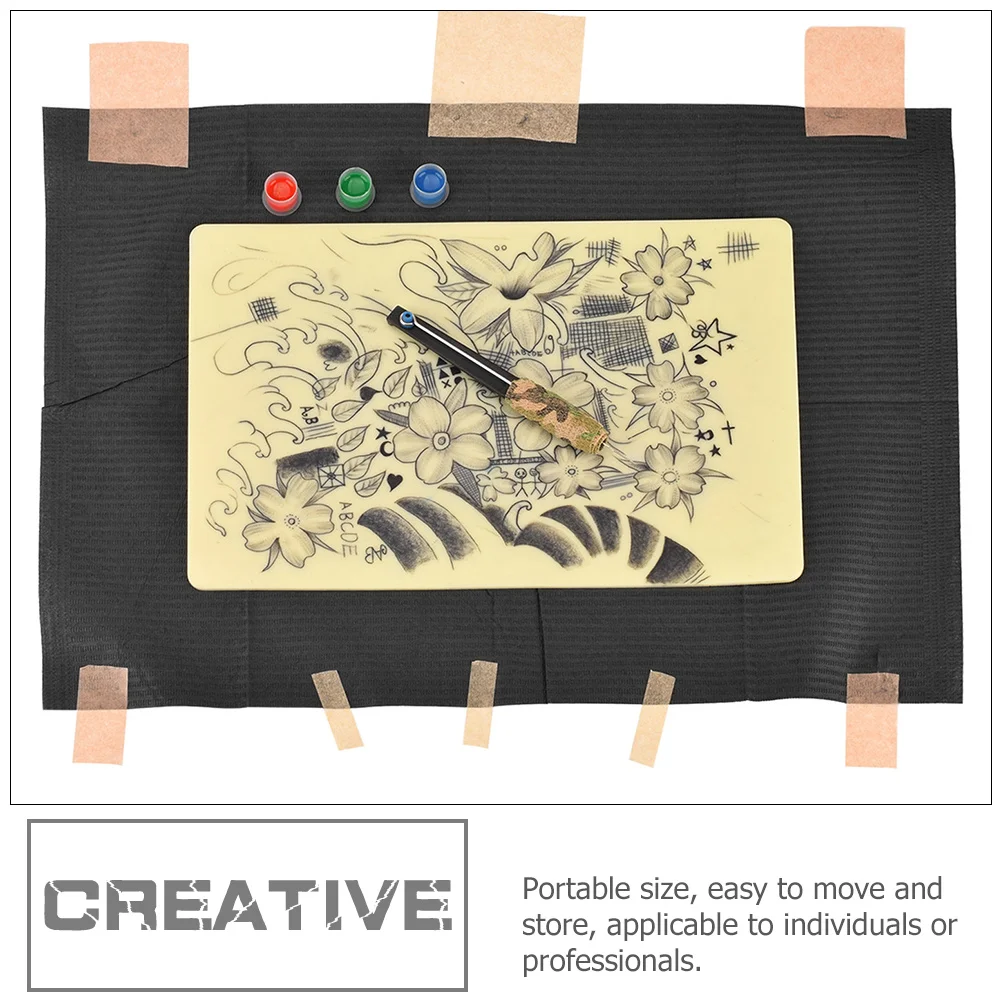 

5Pcs Desktop Mat Breathable Skin Paper Tape Tattooing Makeup Tape Multi-Use Tattoo Fixing Supplies for Beauty Salon Cosmetology