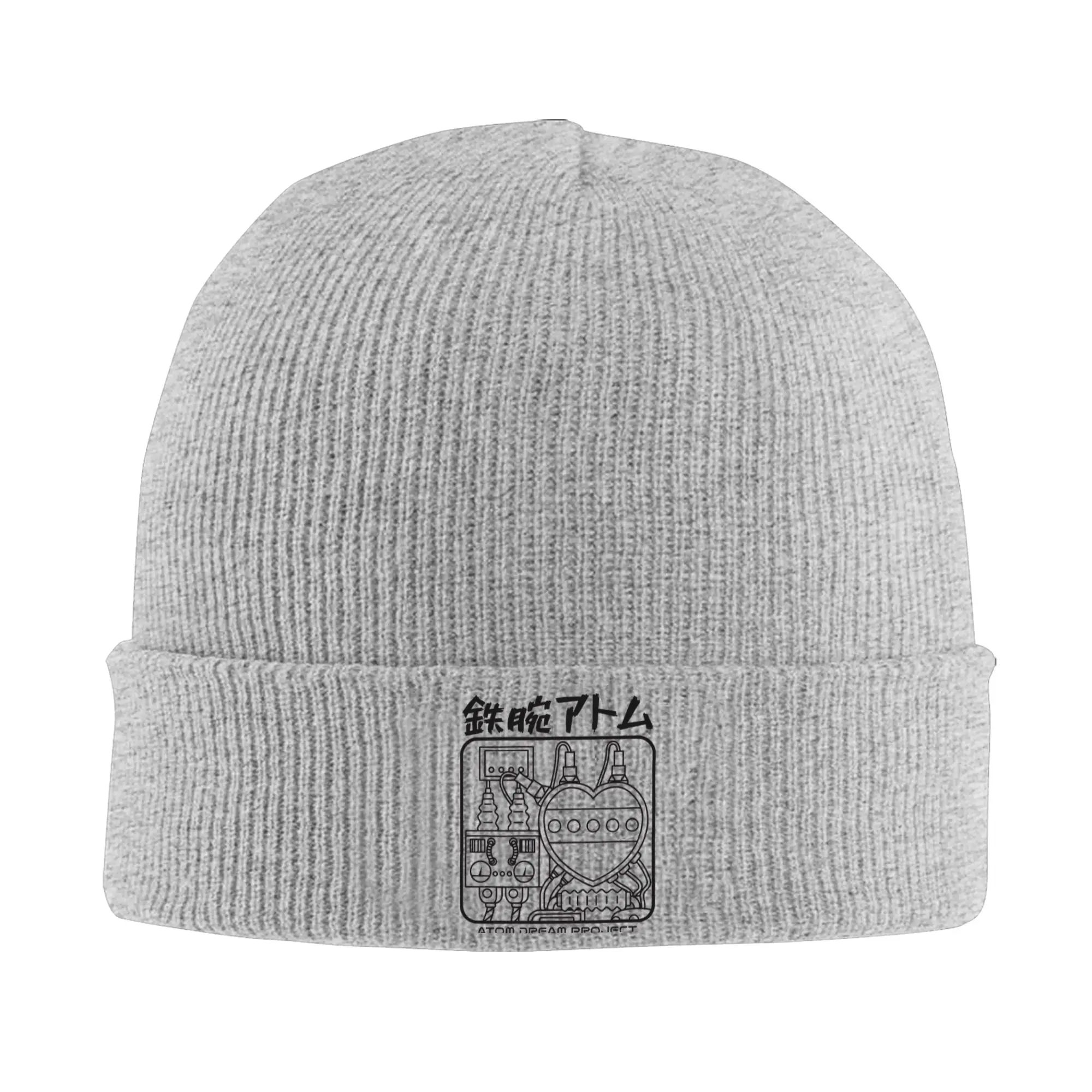 BD012 Astroboy Knitted Caps for Women Men Beanies Autumn Winter Hat Acrylic Astro Boy Anime Hip Hop Melon Cap