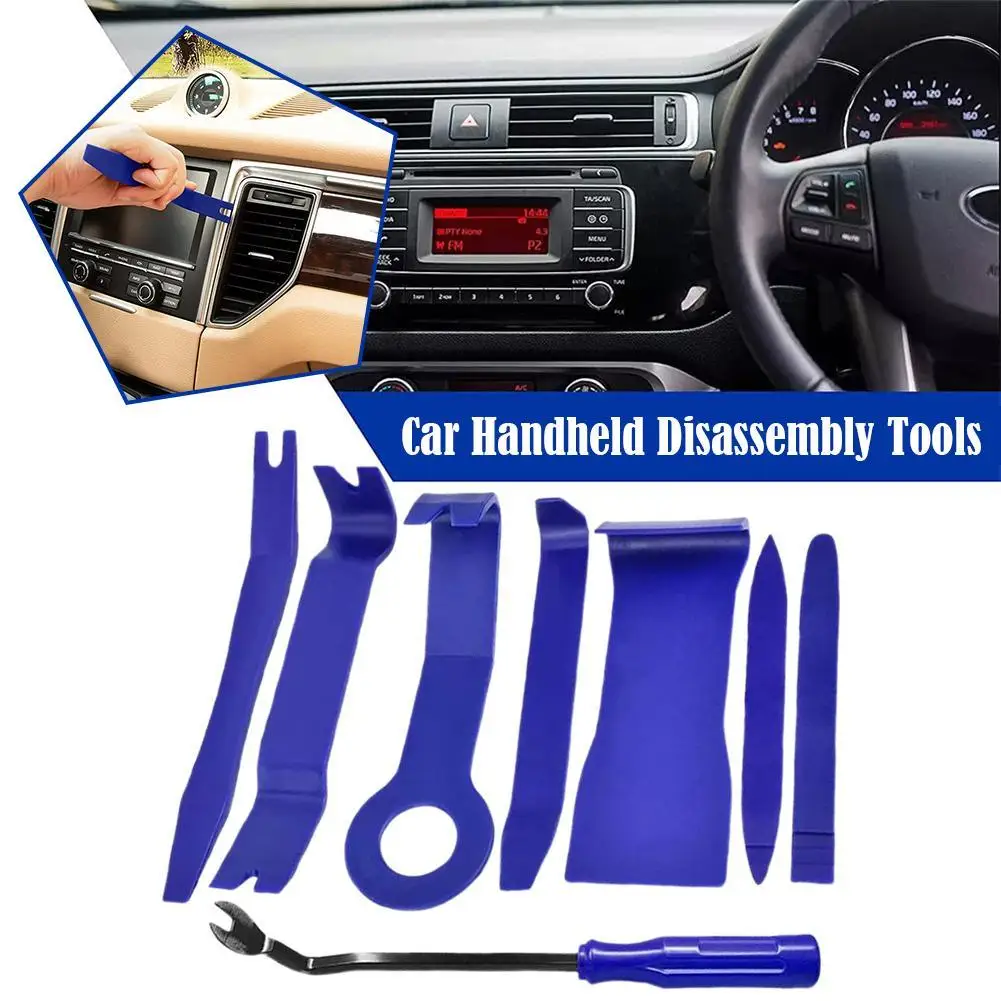 8pcs Auto Dismantle Tools Kit Plastic Kit Car Door Clip Panel Trim Radio Dash Audio Removal Installer Pry Kit Conversion Repair