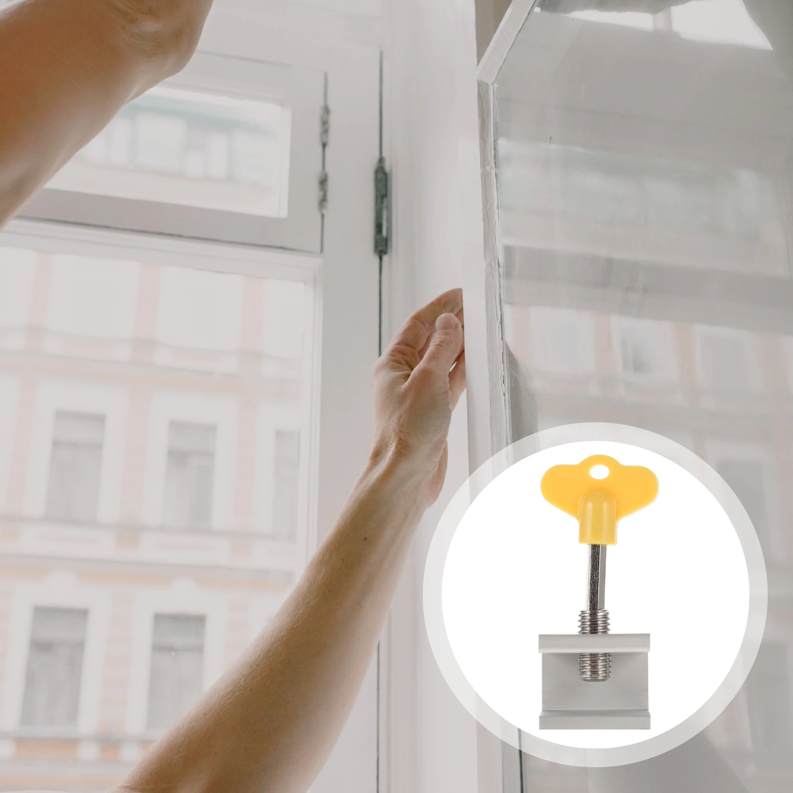 

6pcs Window Safety Locks Aluminum Alloy Sliding Limiter Kids Fall Prevention Home Office Use Sturdy Durable Key Included