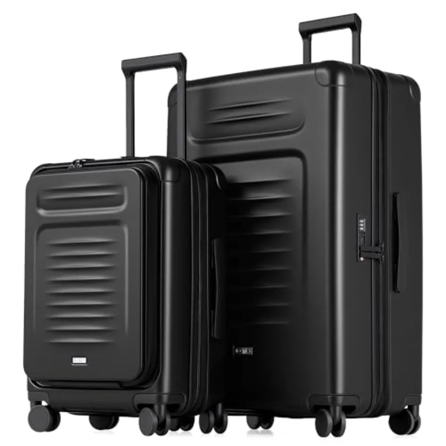 

Coolife Luggage Sets Checked Suitcases 2 Piece Travel Carry on with Spinner Wheels Expandable Hardside Large Suitcase with TSA